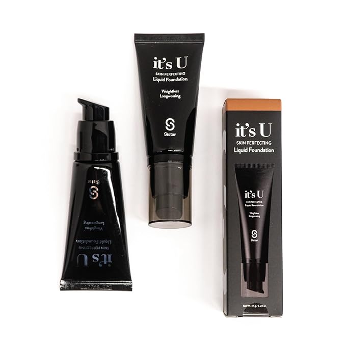 Sistar it's U Skin Perfecting Liquid Foundation Medium Coverage Buildable Weightless Longwearing Blendable 35 g / 1.23 oz. (Tan)