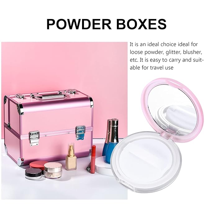 Powder Puff 2pcs Loose Powder Containers with Elasticated 5g