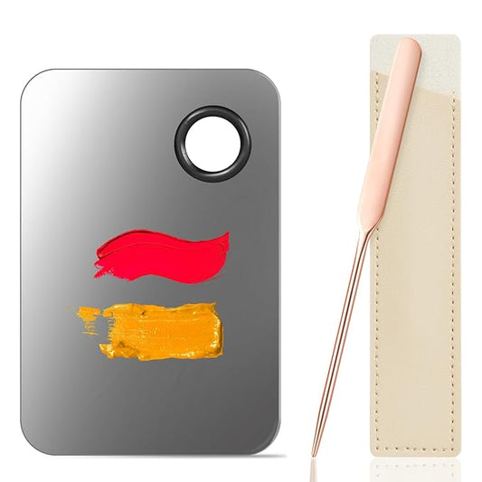 3PCS Makeup Mixing Palette, Stainless Steel Cosmetic Makeup