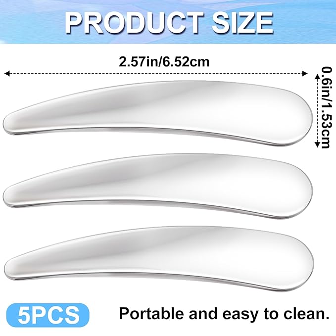 5pcs Mini Metal Cosmetic Makeup Skincare Cream Spatulas