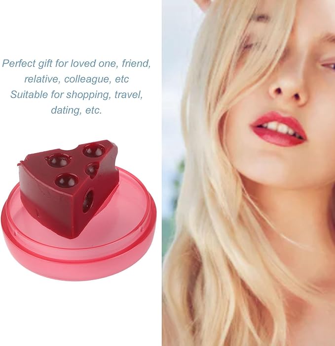 Cheese Shaped Lip Balm, Moisturizing Nourishing Repair Lip Balm, Hydrating Lip Balm for Chapped Cracked Lips 0.3oz(01)