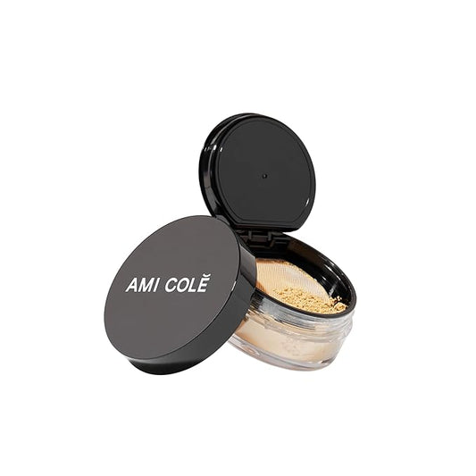 Ami Colé Skin Melt Talc-Free Loose Setting Powder Deep Medium, face powder, makeup, finishing powder, lightweight