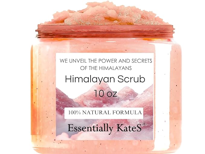 Himalayan Salt Scrub 10 oz - UNCOVER ULTIMATE SKIN HYDRATION and bestow glowing, healthier skin - The best stocking stuffer.