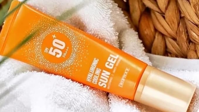 Deoproce Hyaluronic Cooling Sun Gel SPF50+ PA+++ 50g Korean Skincare |Anti-Aging| K-Beauty Sunscreen with No White Cast