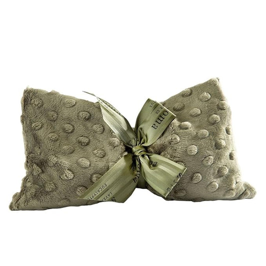 Sonoma Lavender Spa Mask, Heatable/Chillable Aromatherapy Eye Pillow with Eucalyptus and Lavender Infused Flaxseed Insert, Eye Compress for Stress Relief with Removable and Washable Cover (Green Dot)