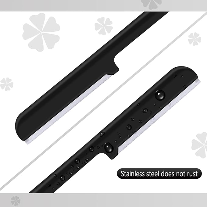 10 Pieces Eyebrow Razor for Women Facial Shaver Razor Brow Shaper Eyebrow Trimmer Dermaplaner Shaping Tool with Cover (Silver, Black)