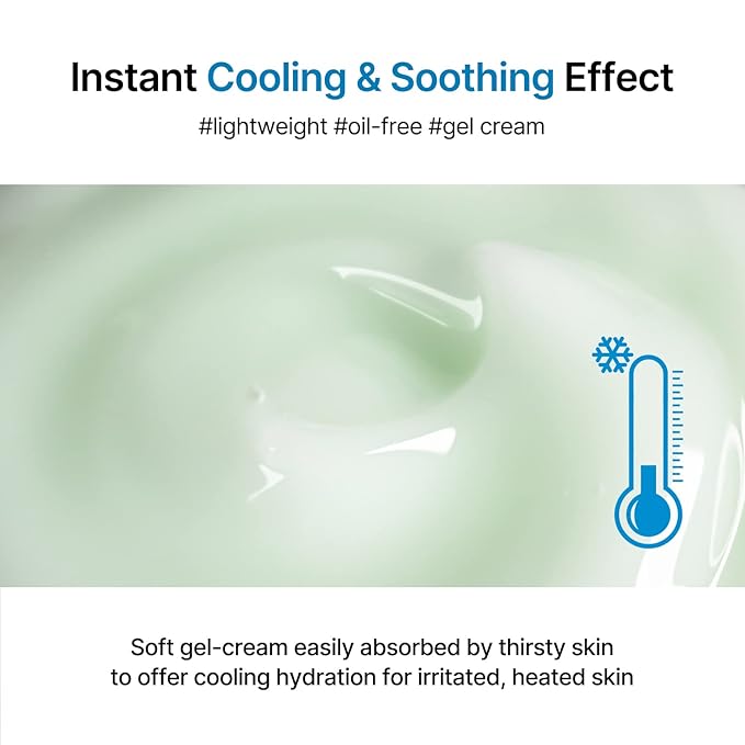 celimax The Real Cica Soothing Cream | with Fresh Cica Extract, Oil Free, Hydrating, Moisturizing, Calming, Lightweight Gel Cream, 50ml