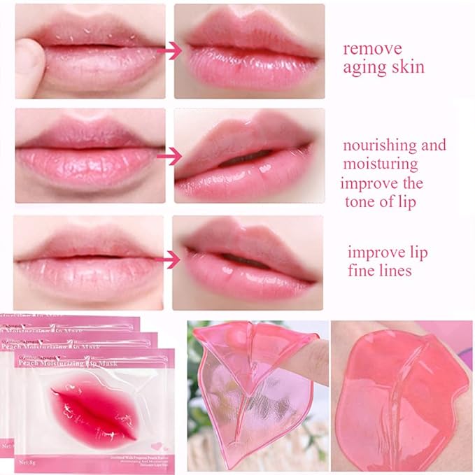 30 Pieces Gel Lip Mask Collagen Crystal Pink Lip Masks, Moisture Lip Care Mask For Anti-Ageing & Anti Chapped, Anti-Wrinkle, Firms Hydrates Lips Fade Lip Color, Make Your Lip Sexy & Plump Your Lips