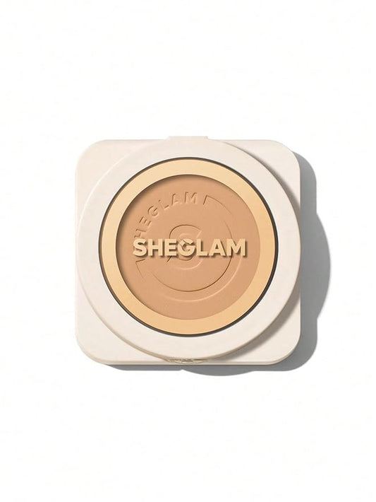 SHEGLAM SKin-Focus Full Coverage Powder Foundation Oil-Control Lightweight Face Pressed Powder Makeup-Bamboo