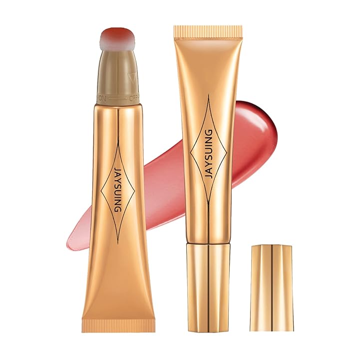 Liquid Blush Beauty Wand, Liquid Blush, Blush stick, Liquid Blush for Cheeks, Contour Beauty Wand, Natural Smooth Creamy Highlight Matte Liquid Blush Stick with Soft Cushion Applicator