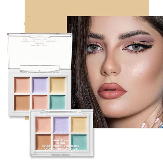 Color Correcting Concealer Palette 6 Colors Lightweight Smooth