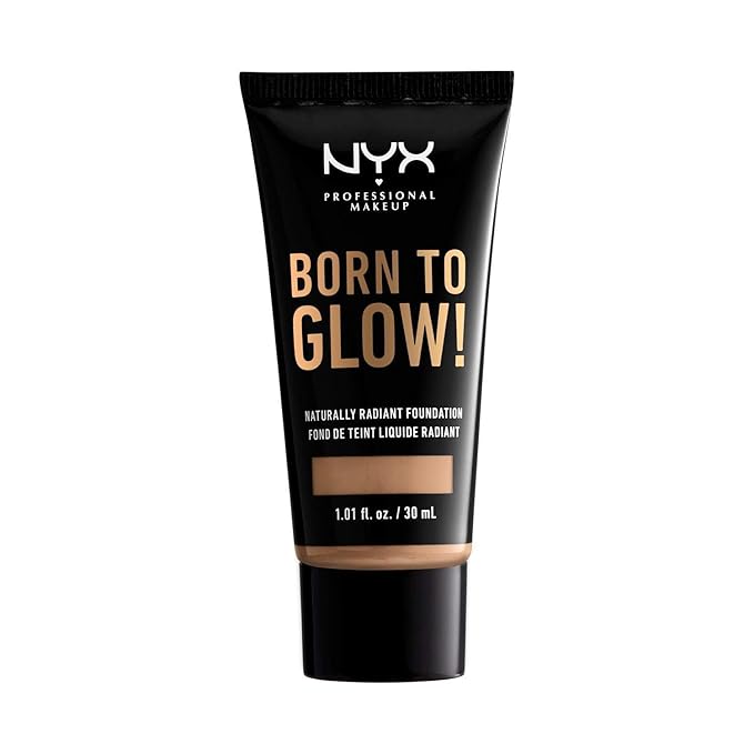 NYX PROFESSIONAL MAKEUP Born To Glow Naturally Radiant Foundation, Medium Coverage - Tan