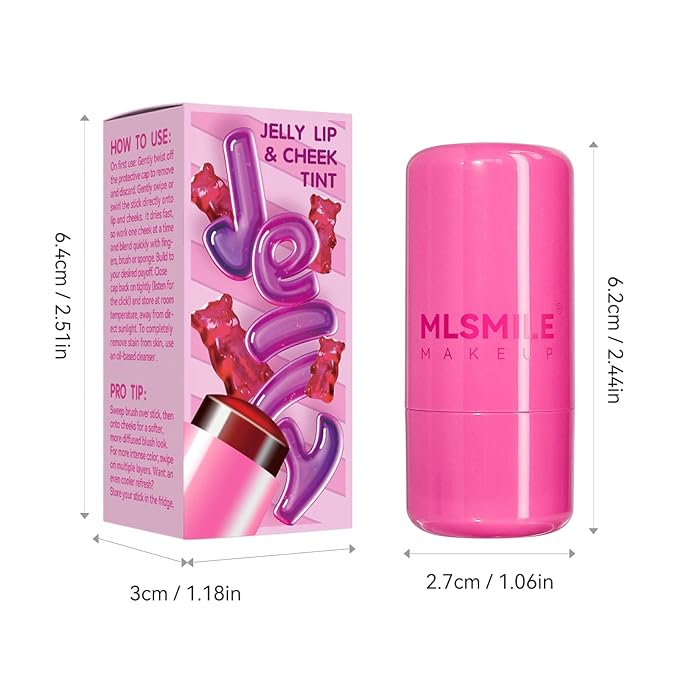 2PCS Cooling Water Jelly Tint Blush Stick Lips Cooling