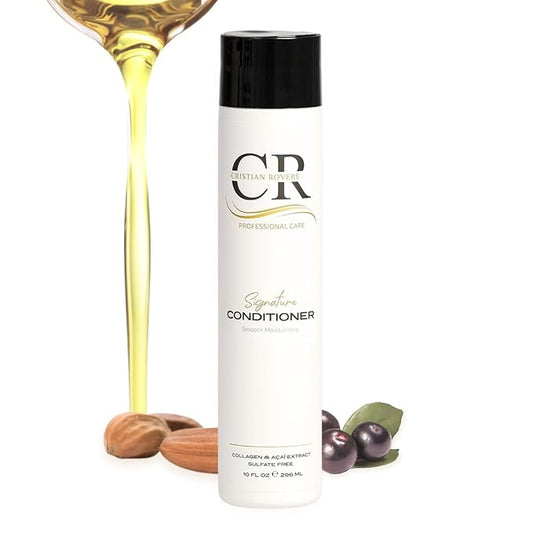 Cristian Rovere - Signature Conditioner - Infused With Collagen, Acai Extract & Organic Argan Oil - Sulfate Free & Paraben Free for All Hair Types - Moisturizing Conditioner - 10 Fl Oz
