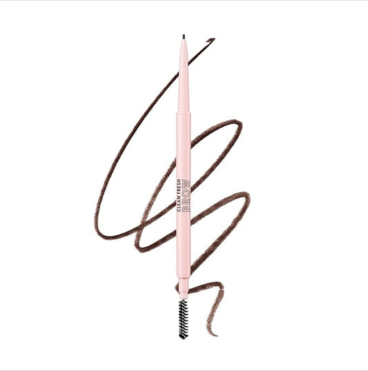 Covergirl Clean Fresh Brow Nano, 600 Dark Brown, Eyebrow Pencil, Ultra-Precise Tip, Waterproof, Transfer-Resistant, Built-In Spoolie, Vegan Formula, 0.001oz
