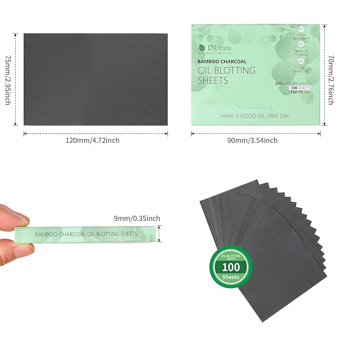 Oil Blotting Sheets for Face, DUcare 100 Counts For Face