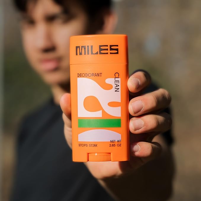 Miles Kids Deodorant for Boys and Girls - Aluminum Free Deodorant for Kids and Teens, Natural, Hypoallergenic, Made in USA - Clean Scent, 1-Pack