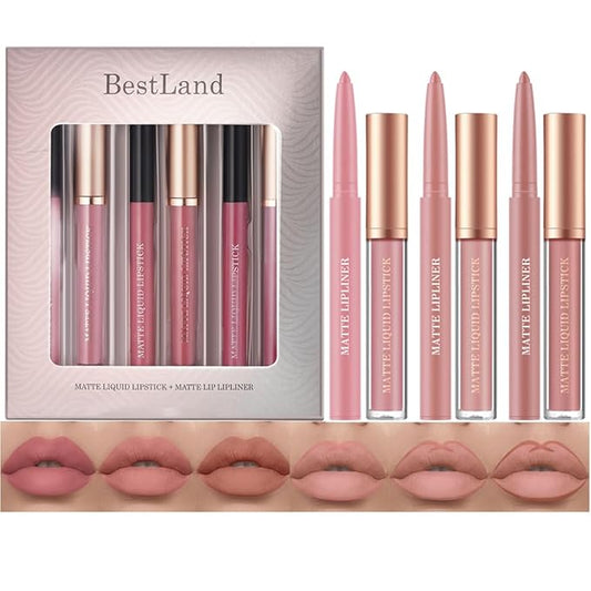BestLand 6Pcs Matte Liquid Lipstick +