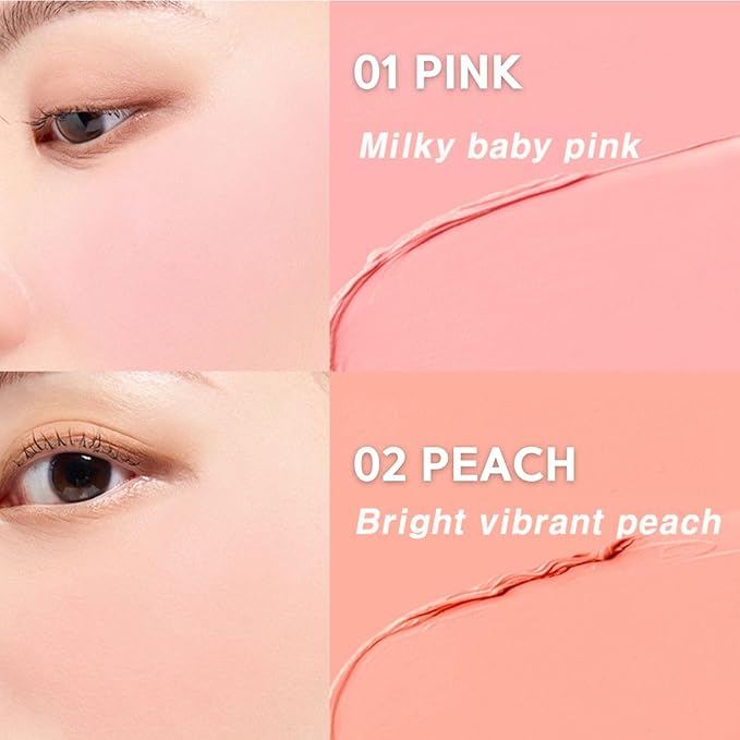 BBIA Ready To Wear Downy Cheek Cream Blush 8 Color - Creamy Blendable & Buildable Blush Dewy Texture & Matte Finish High Pigment Longlasting Lightweight Natural Face Makeup, 0.12oz (03 DOWNY APRICOT)