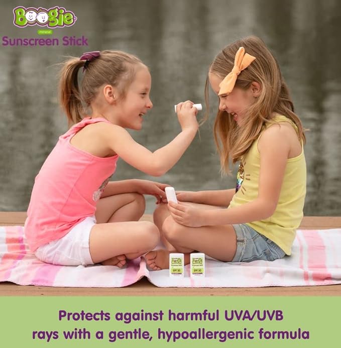 Baby Sunscreen Stick by Boogie, Mineral Sunscreen SPF 50, Travel Size Sunblock for Kids, FSA/HSA Eligible, Zinc Oxide, Water Resistant, Vegan, Fragrance Free, Pack of 1