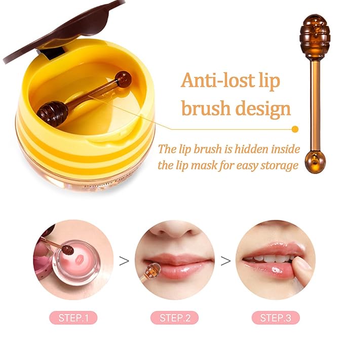 3 PCS Bee Lip Balm Lip Sleeping