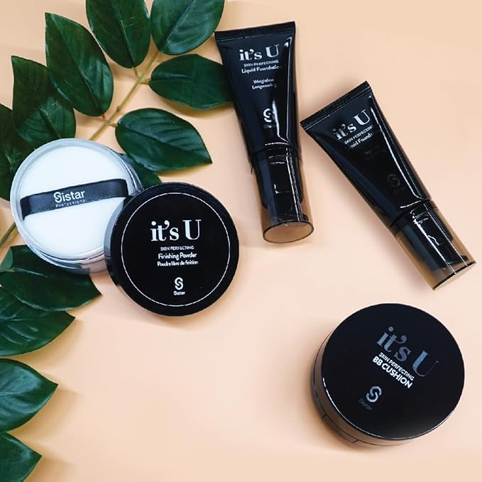 Sistar Skin Perfecting BB Cushion Full Coverage Long Lasting Natural Glow Foundation On The Go Case With Mirror (Tan)