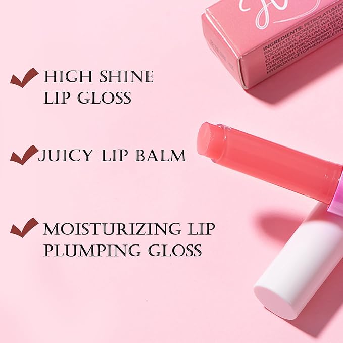 DAGEDA Tinted Lip Balm, Moisturizing Magic Color Changing Lipstick, Soothing Hydrating Lip Balm Tinted, Glossy Lip Plump Gloss Butter Balm, Lightweight, Non-Greasy, 04