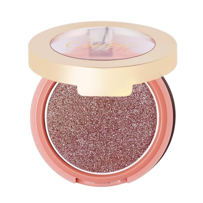Oulac Shimmer Blush Makeup| 2 in 1 Powdery Blush & Highlighter| Pigmented&Blendable | Shape & Highlight Face| Vegan & Cruelty-Free| 4.8g F02 Love Potion
