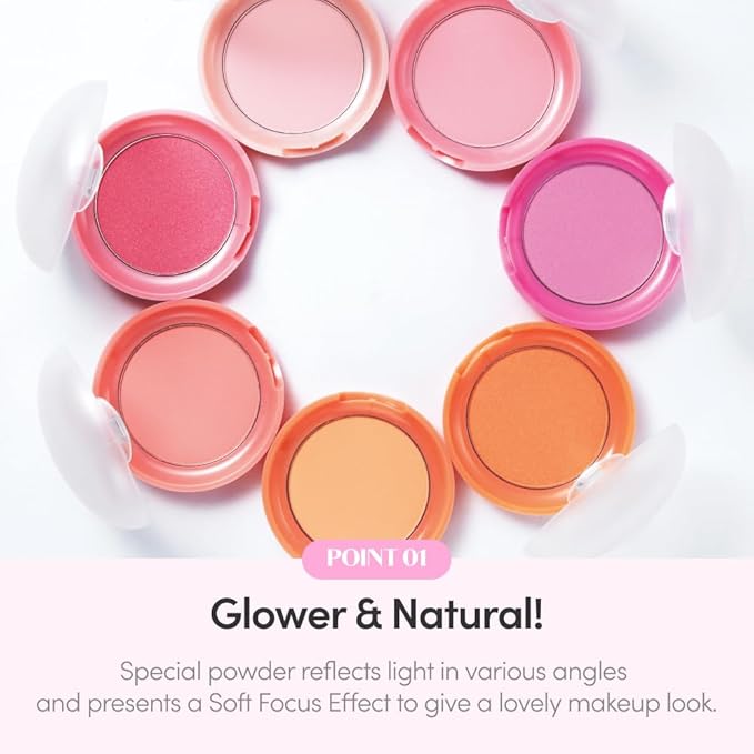ETUDE Lovely Cookie Blusher #BE101 Ginger Honey Cookie 4g | Glowing & Natural Powder Blush with Long-Lasting Sebum Control | Easy Application | Puffy Cushion for a Lovely Makeup Look