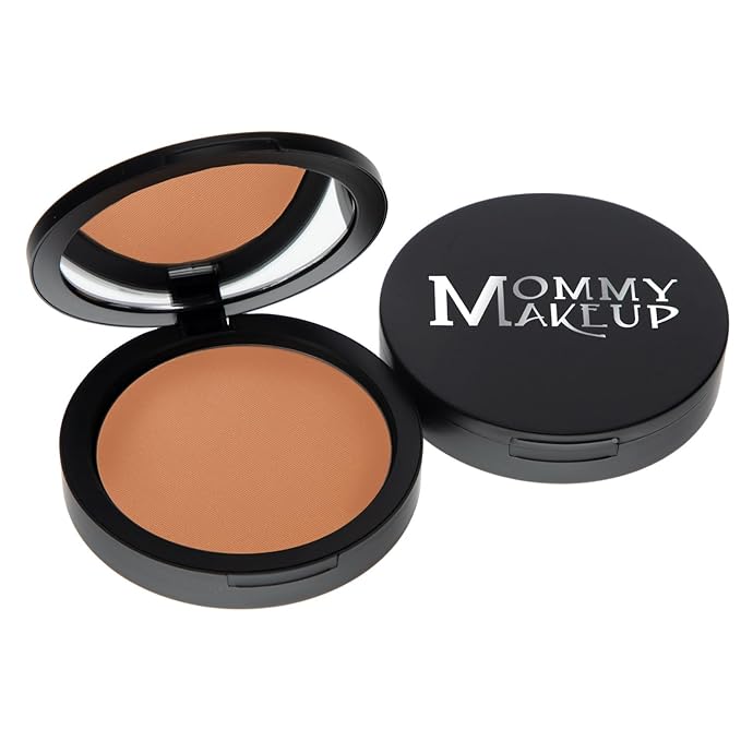 Mineral Dual Powder in Toasted (Medium Dark Tan) | 4-in-1 Pressed Mineral Foundation with SPF 15 for Flawless Glow & Soft Looking Skin | Oil Free, Talc Free, Gluten Free | 0.45 Oz | by Mommy Makeup