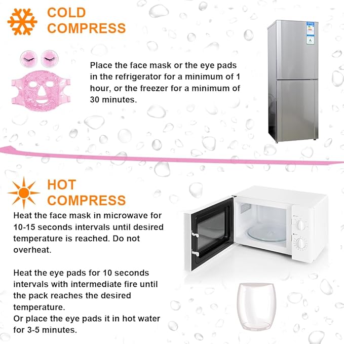 Cold face eye masks ice