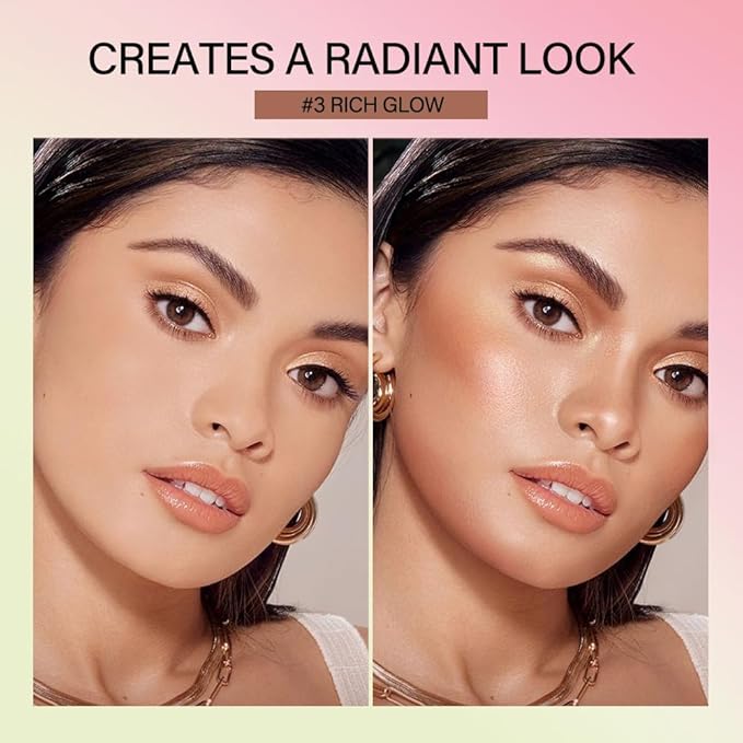 Multi-Use On The Go Bronzer Stick, Cream Contour Stick, Highlight Facial Stick Makeup, Glow Bronzer Stick for Women, Long-lasting Tinted Stick (4# Beach Glow)