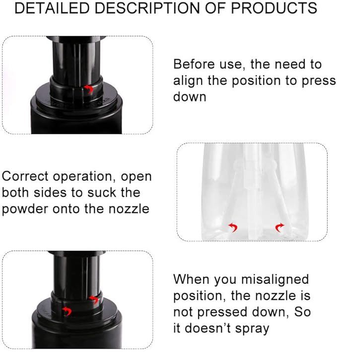 Barber Powder Bottle Spray - for Applying Talc and Powder - Empty Powder Travel Cosmetics Blower, Refillable Hair Fiber Applicator for Hair Salon, Home, Beauty