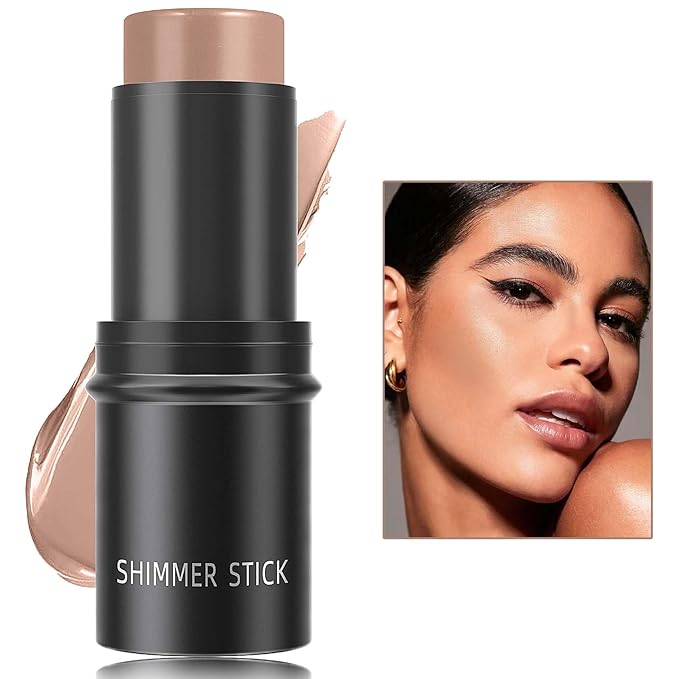 Cream Contour Sticks,Smooth Shimmer Highlighter Makeup Stick,Lightweight Multi for Women(#03)