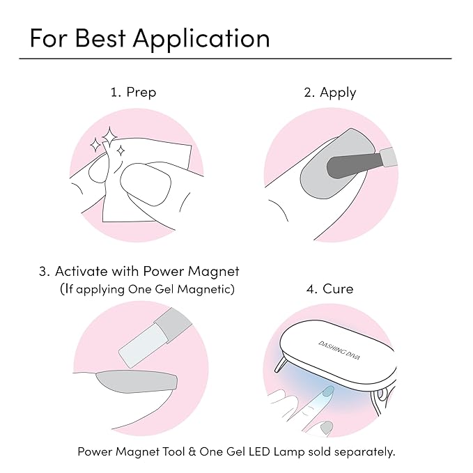 Dashing Diva One Gel Color & Magnetic Topper Duo - Smitten - Kitten & Iridescent Glitter Topper - 3-in-1 Base Coat, Nail Color & Top Coat - Gel Nail Polish Set