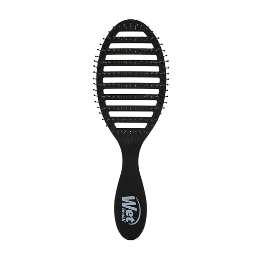 Wet Brush Speed Dry Hair Brush, Black Frost - Vented Design & Soft HeatFlex Bristles Are Blow Dry Safe - Ergonomic Handle Manages Tangles - Pain-Free Hair Accessories
