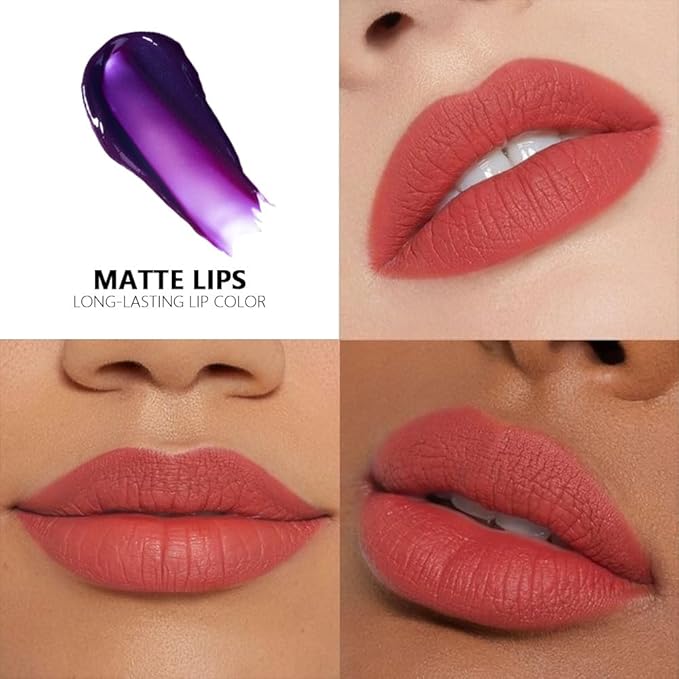 evpct Orange Red Peel Off Lip Stain Tints, Liquid Lipstick Lip Stain Long Lasting Waterproof for Women, Non-stick Cup Lipstick Peel Off Highly Pigmented Not Faded Smudge-proof Easy to Apply, 06