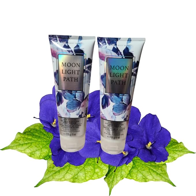 Bath and Body Works 2 Pack Moonlight Path Ultra Shea Body Cream 8 Oz.