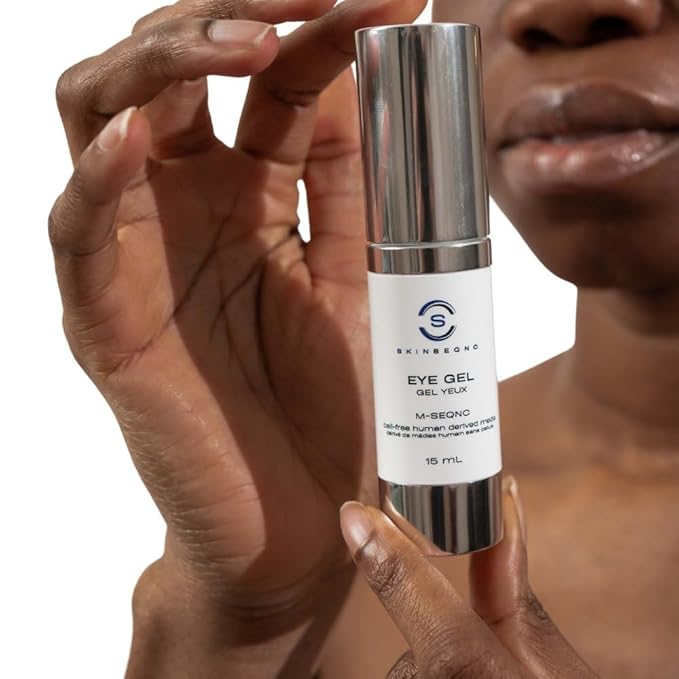 M-SEQNC Eye Gel | Advanced Eye Gel | Cell-Free Technology for Delicate Skin | Reduces Signs of Aging + Dark Circles | Innovative Formula to Promote Visible Results | 15ml