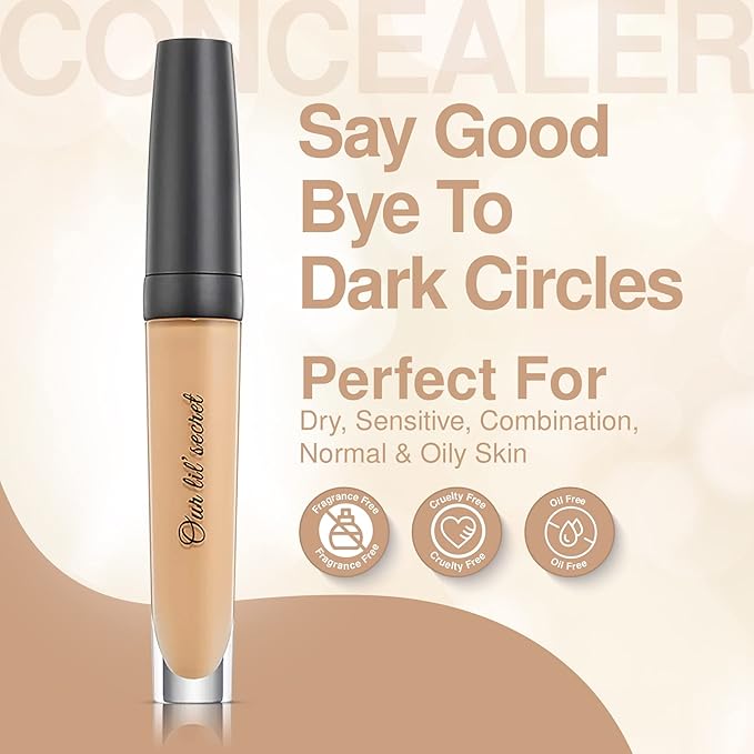 Frankie Rose Cosmetics Our Lil’ Secret Concealer – Sweat-Proof & Matte Under Eye Concealer, Long Lasting Concealer Full Coverage For Fine Lines, Dark Circles & Hide Imperfections - Ginger