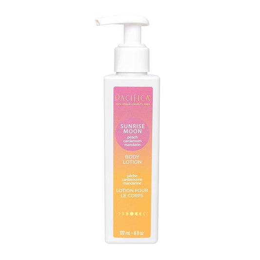 Pacifica Body Lotion - Sunrise Moon Body Moisturizer -Plant Powered Aromatherapy Peach, Cardamom & Mandarin Scented -w/Shea Butter, Avocado & Sunflower Clean Vegan & Cruelty-Free Dermatologist Tested