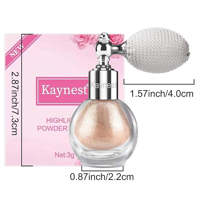 Highlighter Powder Spray, Longwear Glitter Spray for Body,