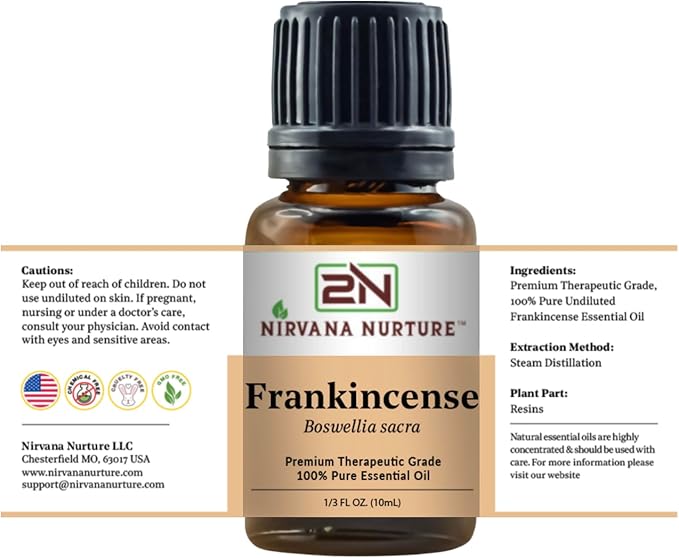 Frankincense Sacra Essential Oil 100% Pure Premium Therapeutic Grade, Undiluted - Aromatherapy Diffuser for Calm and Relaxation, Skin Care, Hair Care
