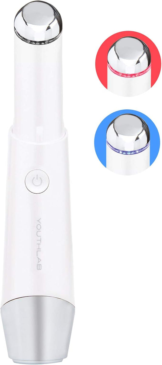 Eye & Face Wand/Tool – Heated Eye Wand with Vibration for Puffiness, Tired Eyes, Brighter Under Area, Redness Relief, Product Absorption, Smoother Skin & Relaxing Massage