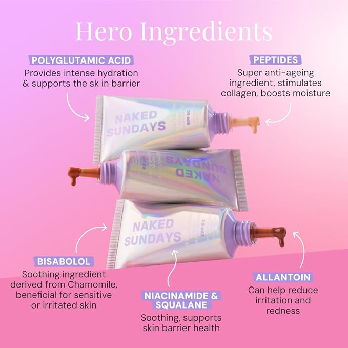Naked Sundays BeautyScreen™ SPF 50 Mineral Peptide Foundation Tint – 2-in-1 Skin Tint & Mineral Sunscreen | Radiant, Buildable Coverage, Acne-Safe, Infused with Peptides (9.3 Rich Deep, 1.01 oz)