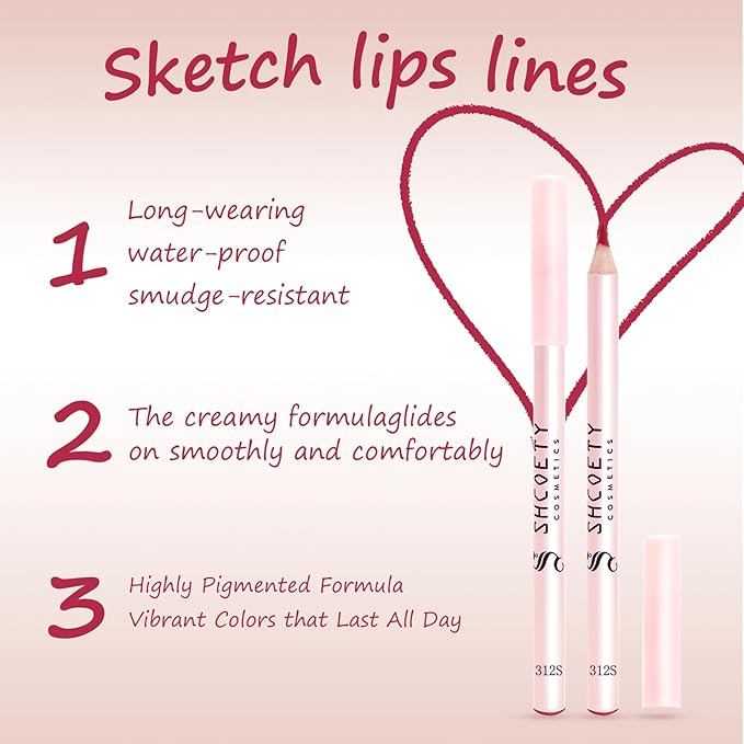 12 Colors Lip Liner Combo, Matte Nude Lipstick Long Lasting Waterproof Smooth Ultra Fine Texture High Pigmented Lip Plumping Brown Black Color Lip Pencil Makeup