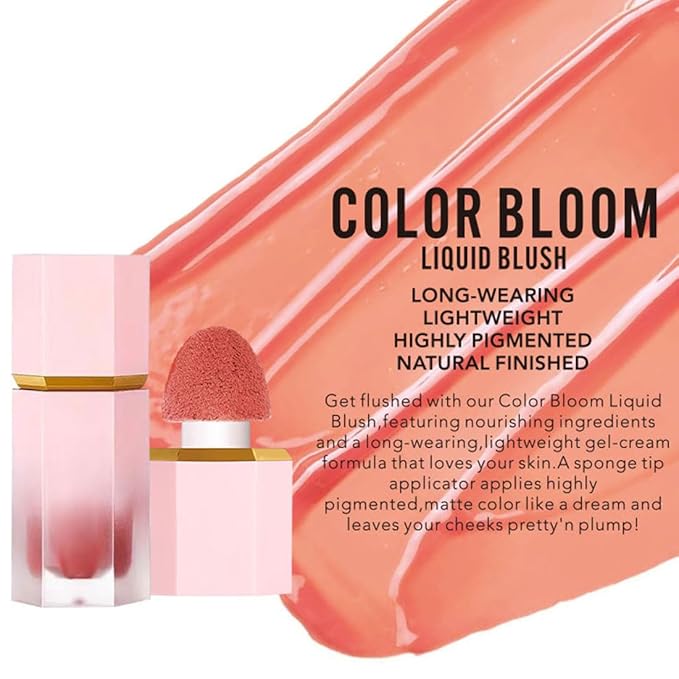 Liquid Blush Makeup, Cream Blush for Cheeks, Waterproof Long Lasting Blush Face Makeup Multi-Use Blush Beauty Wand for Cheeks & Lip Tint Natural Cream Blusher Makeup for All Skin Tones(#04 Soft Pink)