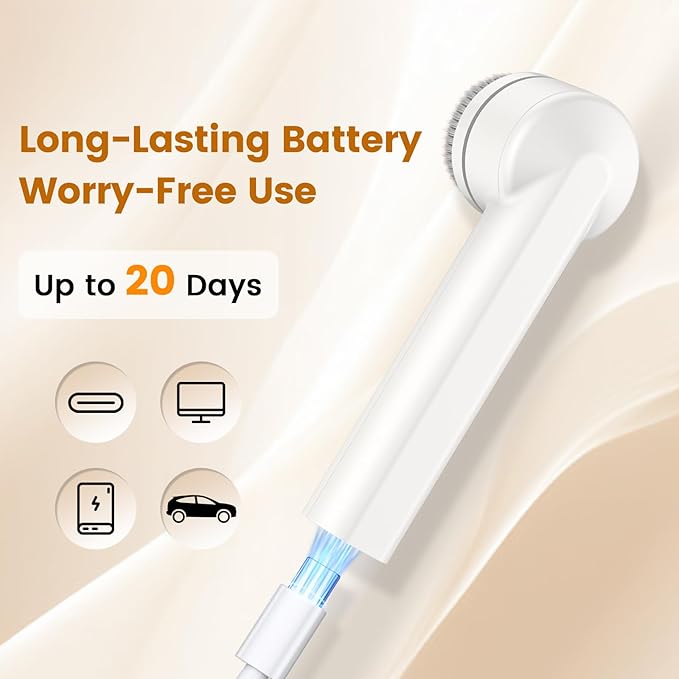 Rechargeable Face Scrubber, Electric Facial Cleansing Brush with Exfoliator and Sponge Brushheads, 3 Speeds Face Wash Brush, Gentle face exfoliator Brush for Men Women