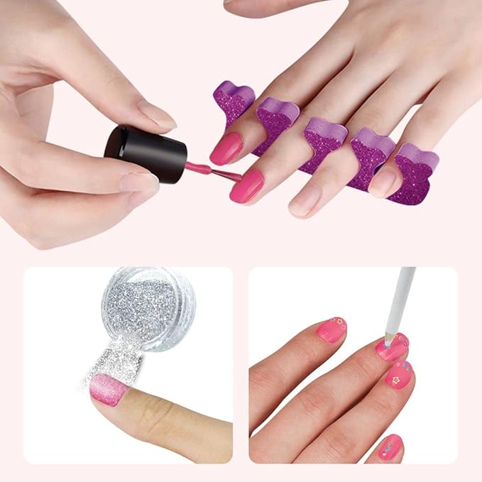 Nail Art Studio Beauty Nail Art Set Gift for Girls Healthy Non-Toxic Tasteless Fashion Dryer Light