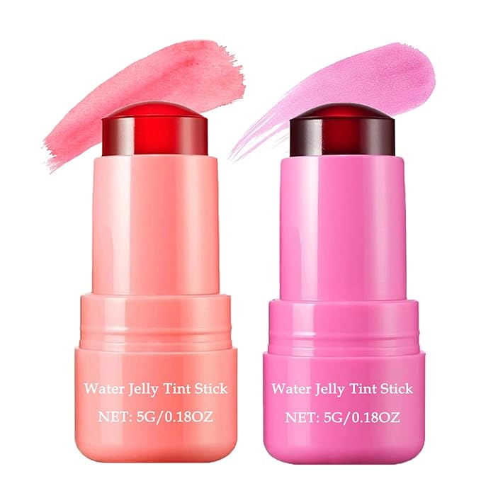2Pcs Cooling Water Jelly Tint,Moisturizing Lip Tint Jelly Cooling